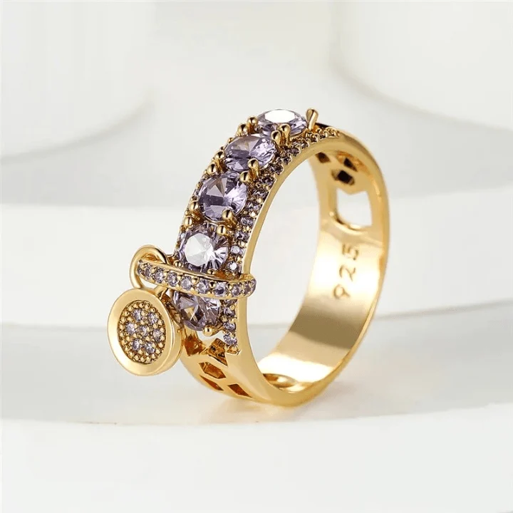 Juniper Luxe CZ Rhinestone Charm Rings - Glova