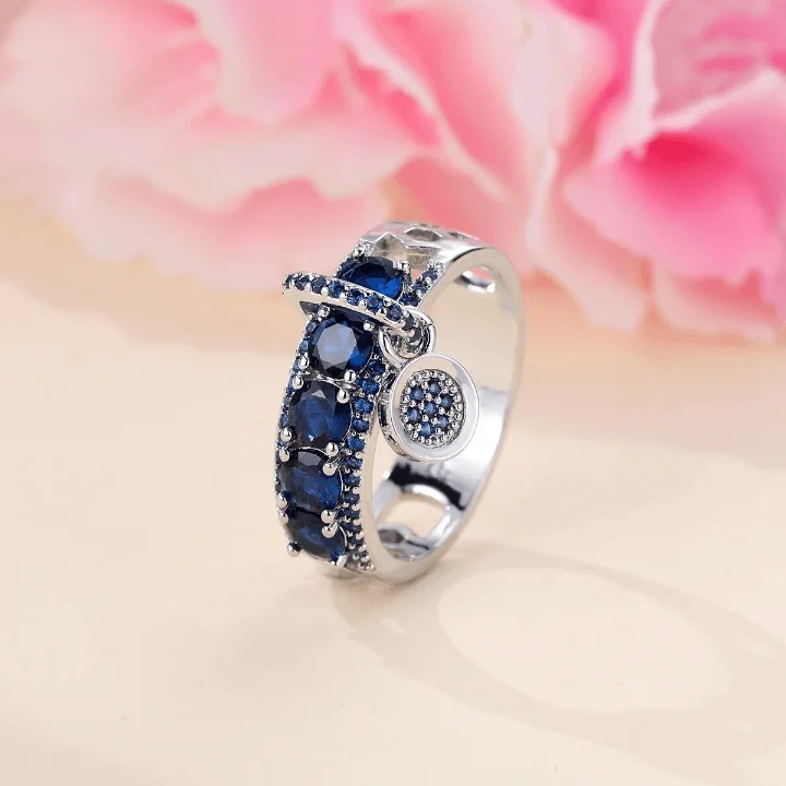 Juniper Luxe CZ Rhinestone Charm Rings - Glova