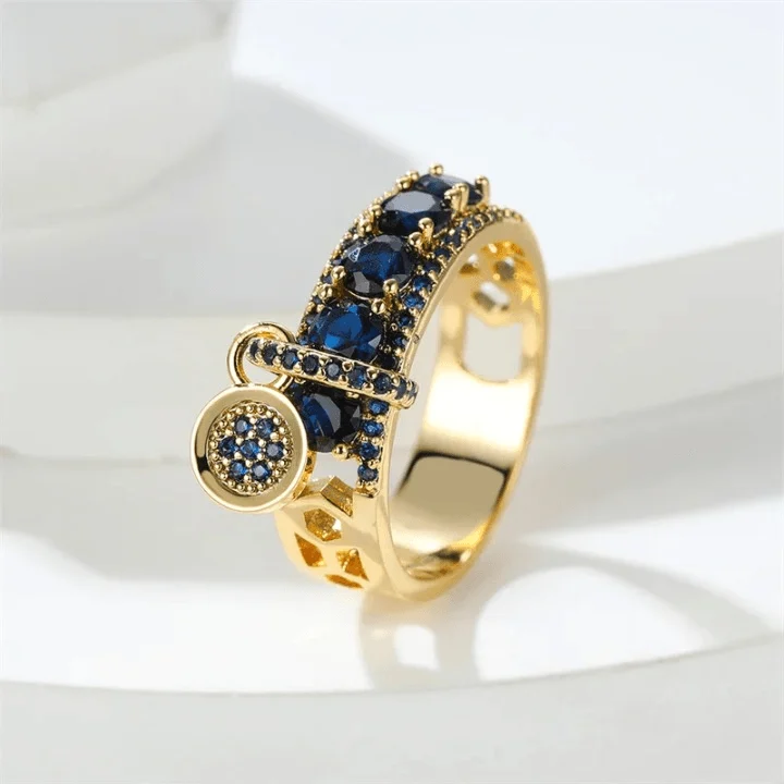 Juniper Luxe CZ Rhinestone Charm Rings - Glova