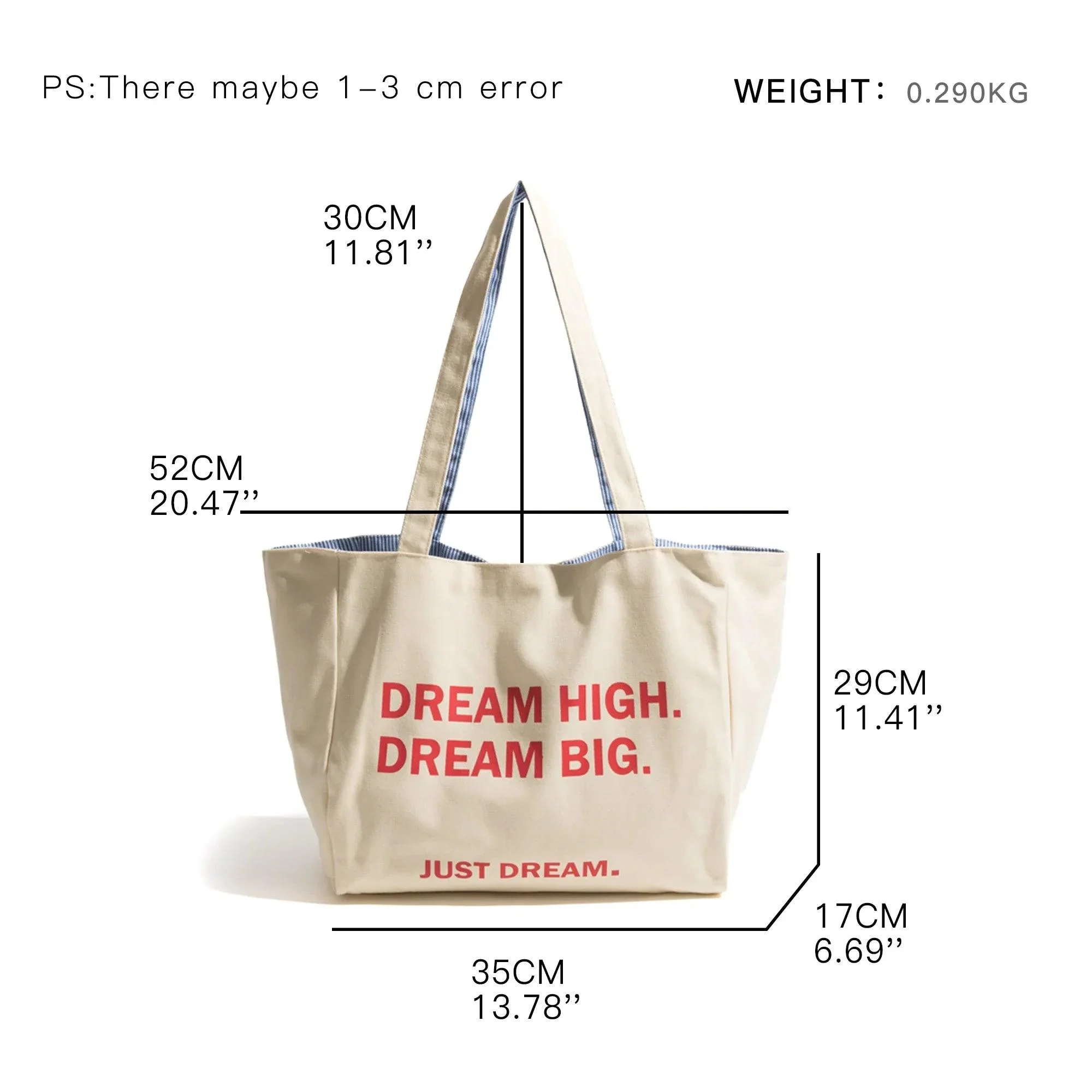 Just Dream Statement Eco Canvas Tote - Glova