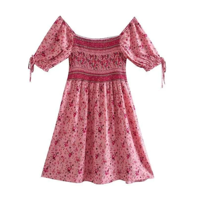 Kaila Mini Dress in Pink - Glova