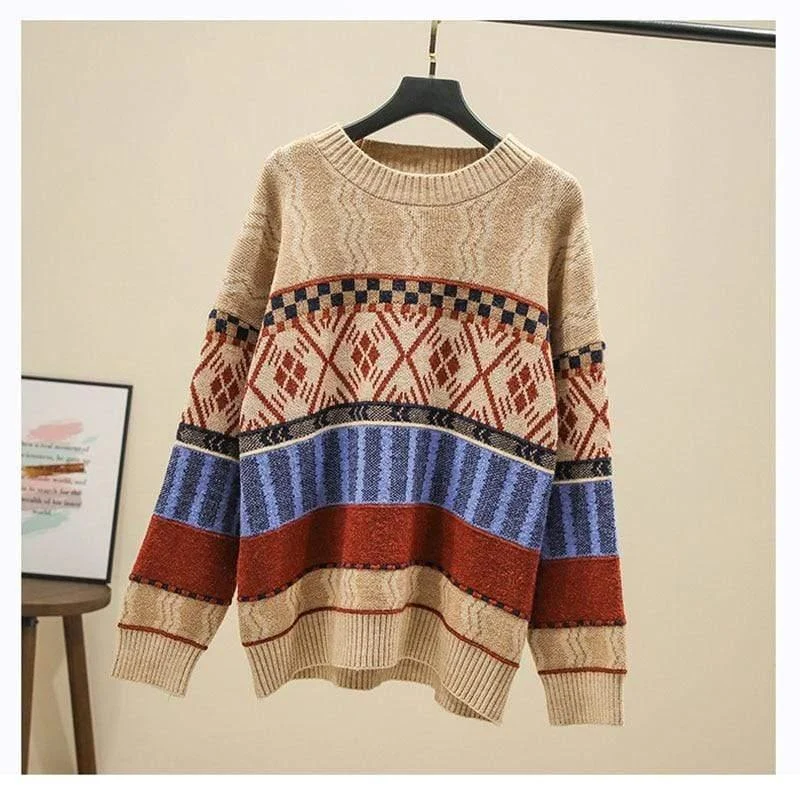 Kalea Retro Knitted Sweater - Glova