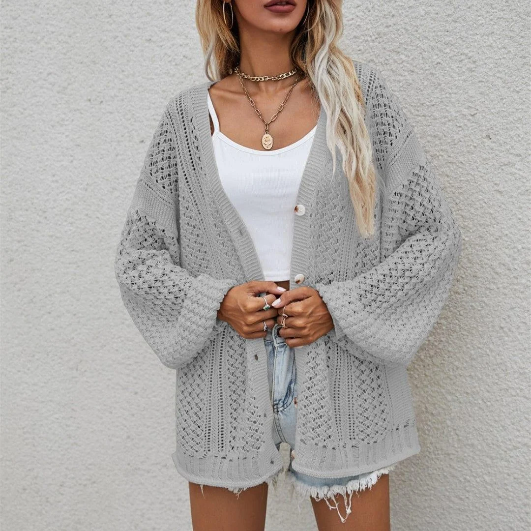 Kali Loose Knitted Cardigan - Glova