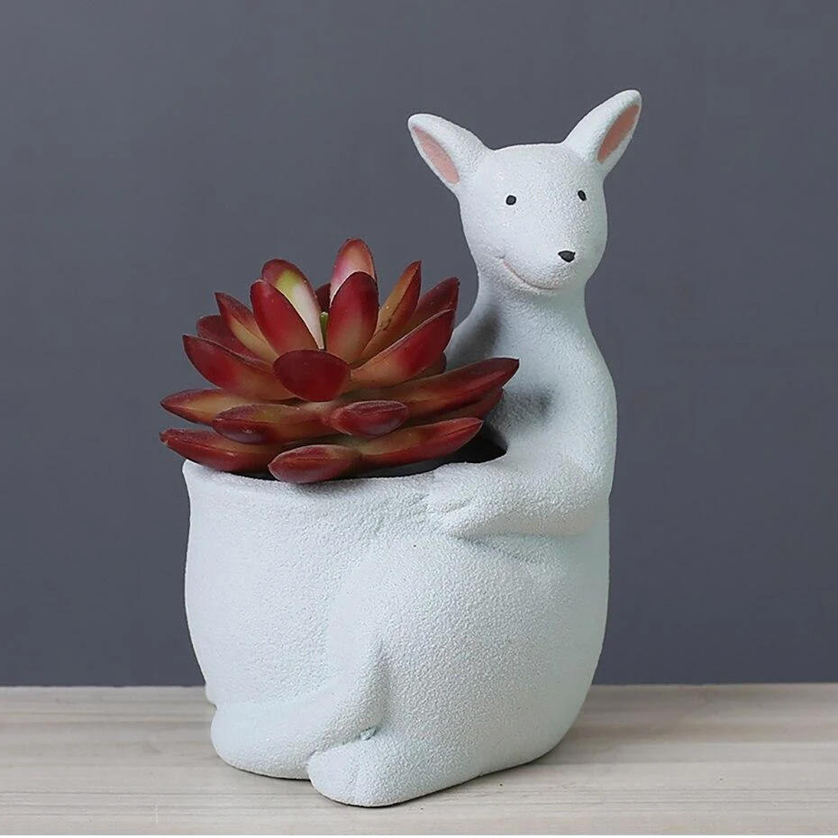 Kangaroo Ceramic Flower Pot - Glova