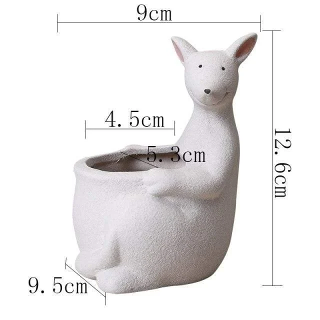 Kangaroo Ceramic Flower Pot - Glova