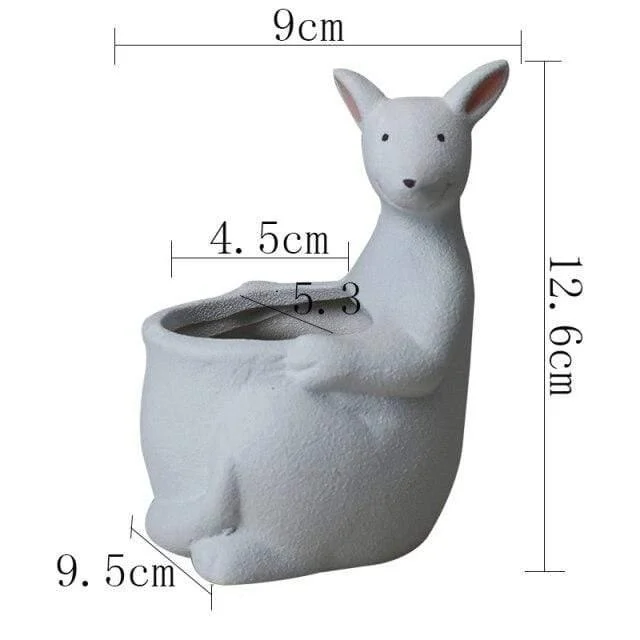 Kangaroo Ceramic Flower Pot - Glova