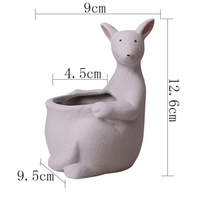 Kangaroo Ceramic Flower Pot - Glova