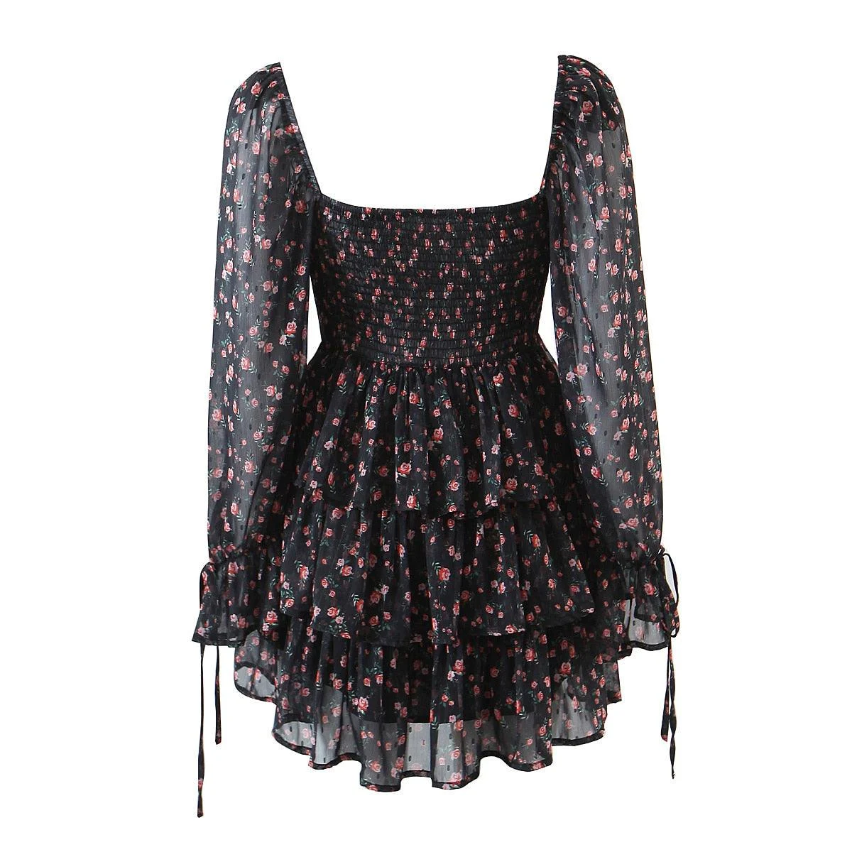 Katarina Floral Bustier Chiffon Dress - 2 Colors - Glova