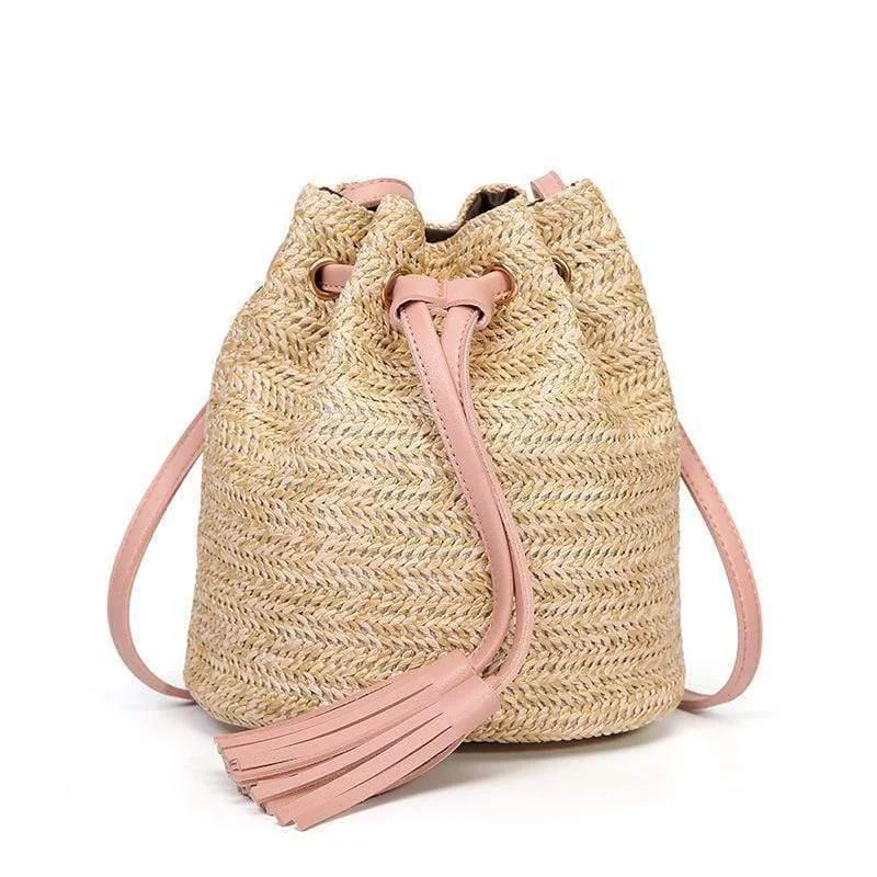 Kensly Straw Bucket Bag - Glova