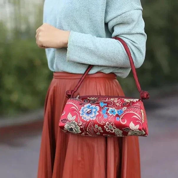 Kexin Silk Embroidery Cheongsam Mini Tote - Glova