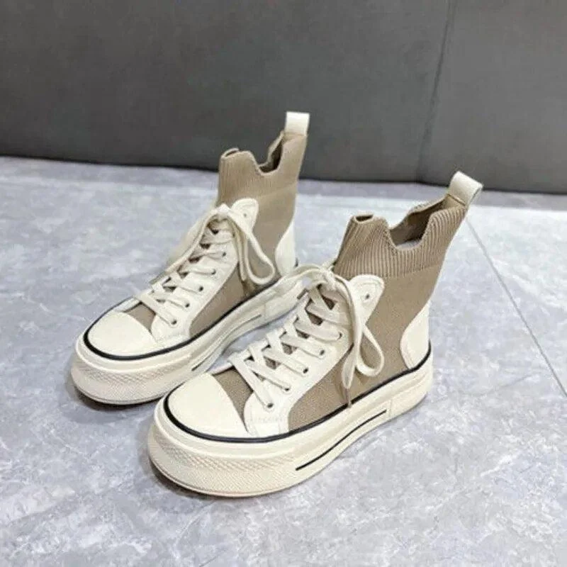 Kielo Knit Upper High Top Sneakers - Glova