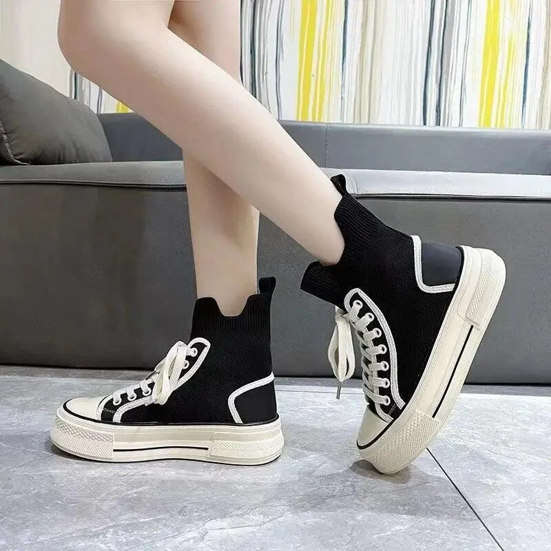 Kielo Knit Upper High Top Sneakers - Glova