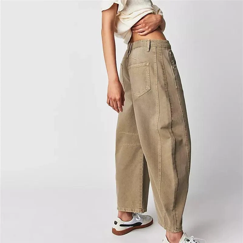 Killia Cropped Wide Leg Barrel Jeans - Glova