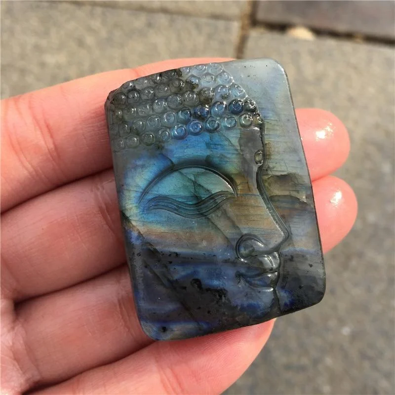 Labradorite Buddha Carved Healing Crystal - Glova