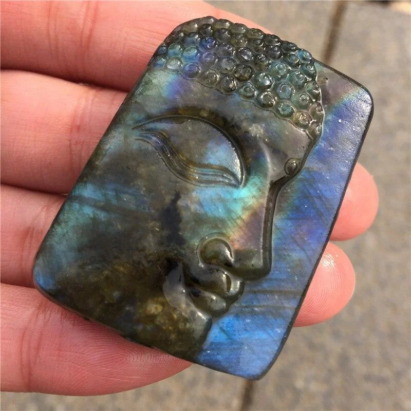 Labradorite Buddha Carved Healing Crystal - Glova