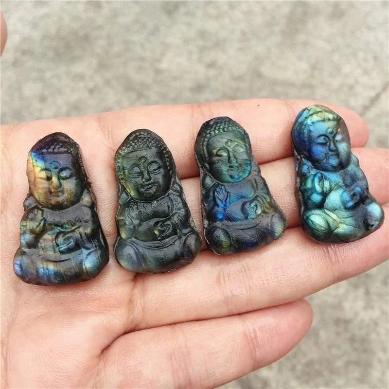 Labradorite Buddha Carving - Glova