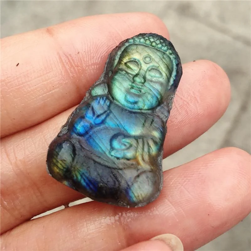 Labradorite Buddha Carving - Glova