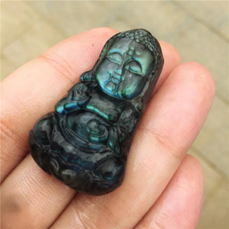 Labradorite Buddha Carving - Glova