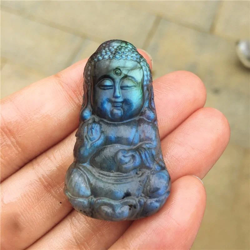 Labradorite Buddha Carving - Glova