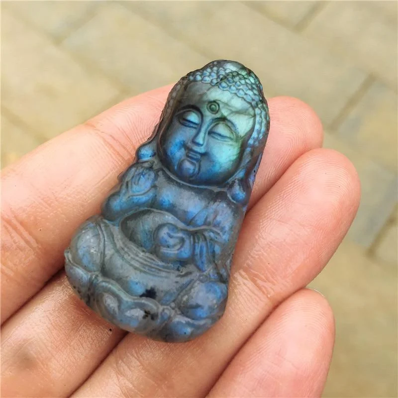 Labradorite Buddha Carving - Glova