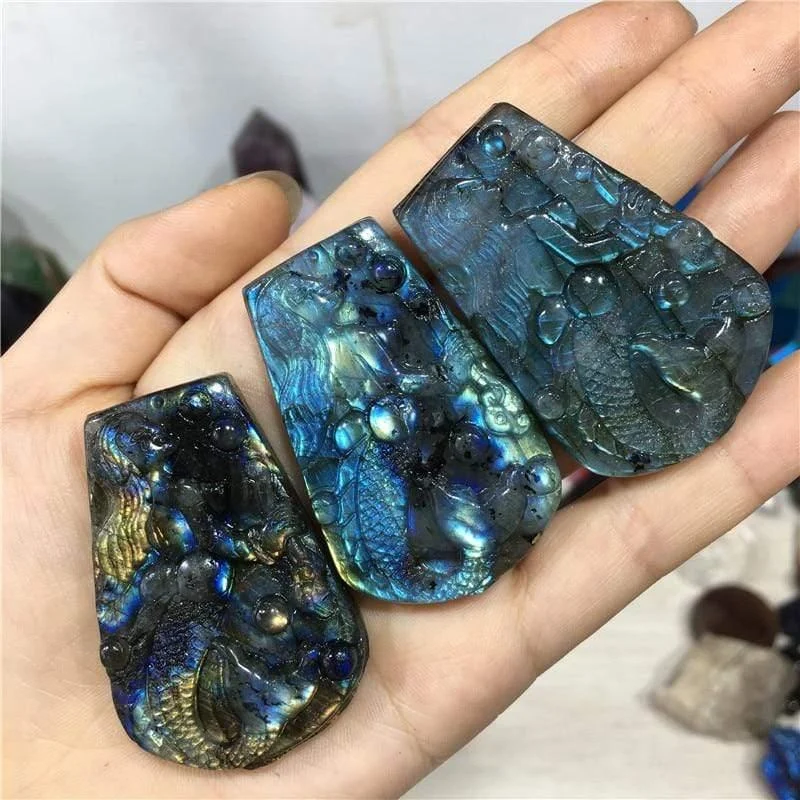 Labradorite Stone Mermaid - Glova