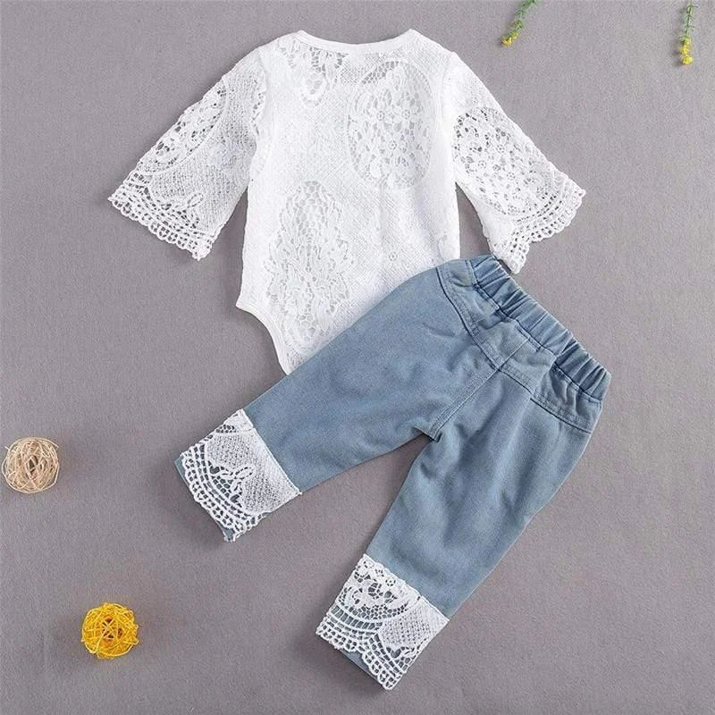 Lace and Denim Boho Baby Set - Glova