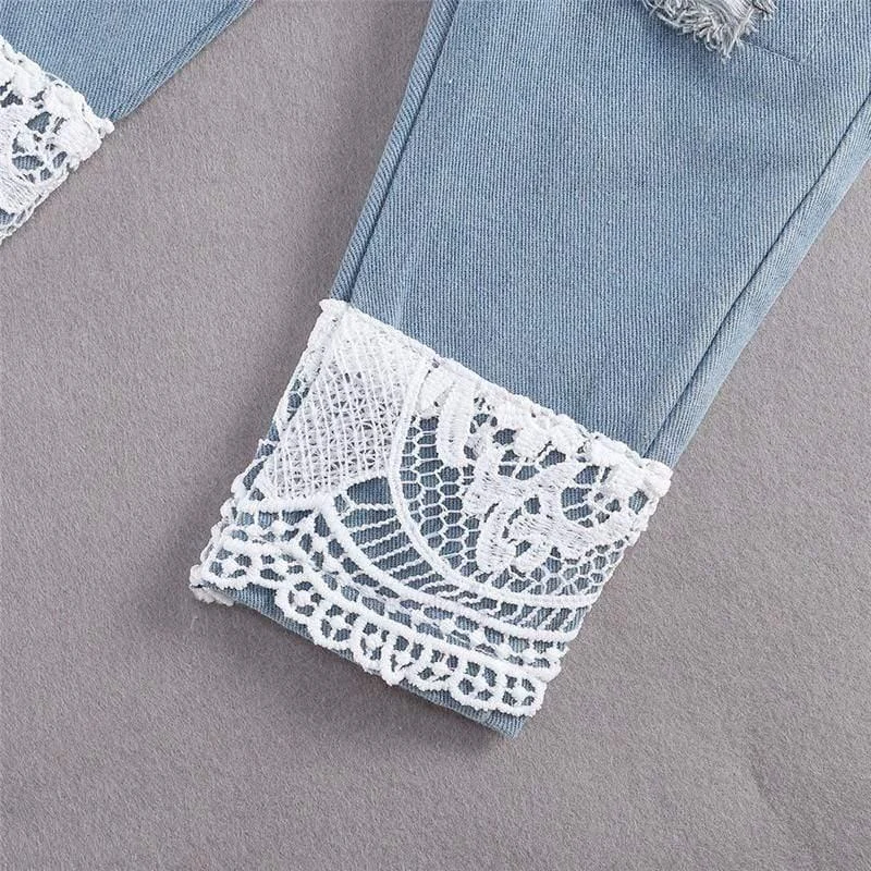 Lace and Denim Boho Baby Set - Glova