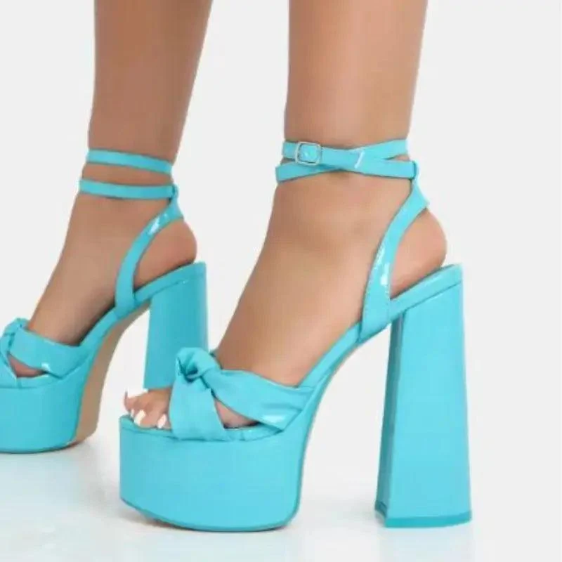 Lace up Strappy Platform High Heels Women Shoes - Glova