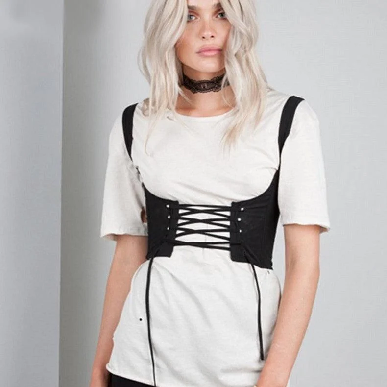 Lace-Up Tank Corset Belt - Glova