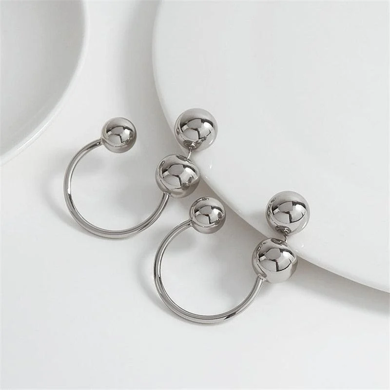 LaCella Punk Pierce-Ball Earrings - Gold or Silver - Glova