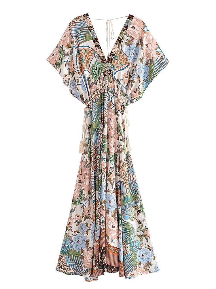 Lamona Bohemian Floral Prints Maxi Dress - 4 Colors - Glova