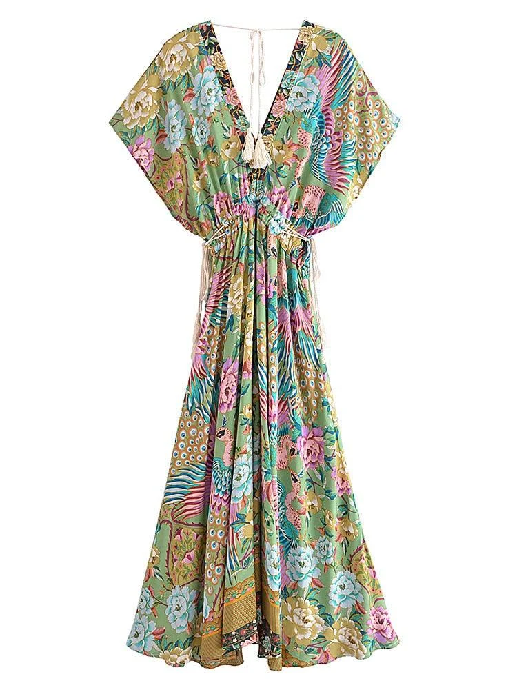 Lamona Bohemian Floral Prints Maxi Dress - 4 Colors - Glova