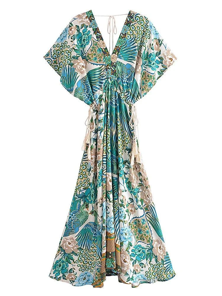 Lamona Bohemian Floral Prints Maxi Dress - 4 Colors - Glova