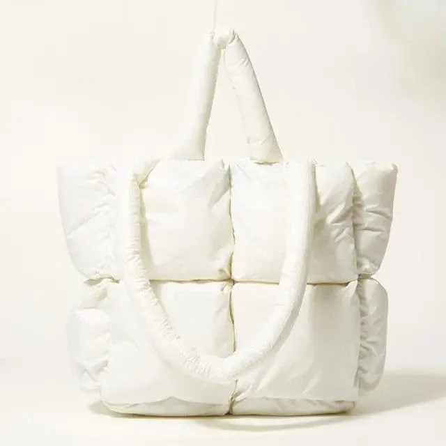 Large Padded Quilted Solid Tote Bag - Glova