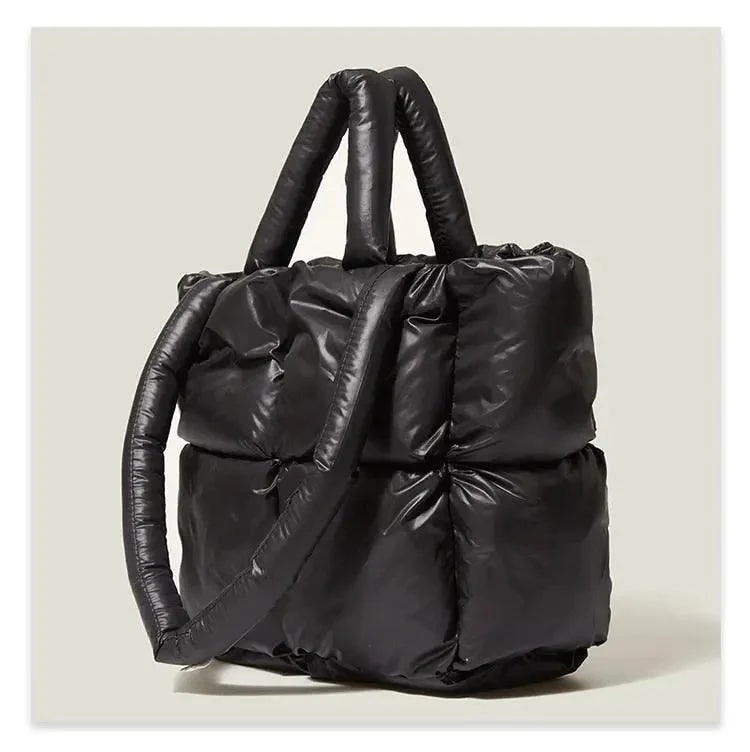 Large Padded Quilted Solid Tote Bag - Glova