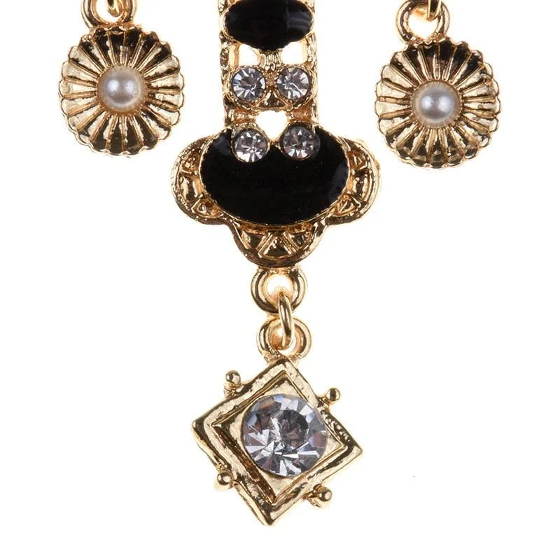 Larissa Baroque Bejewel Cross Earrings - 2 Styles - Glova