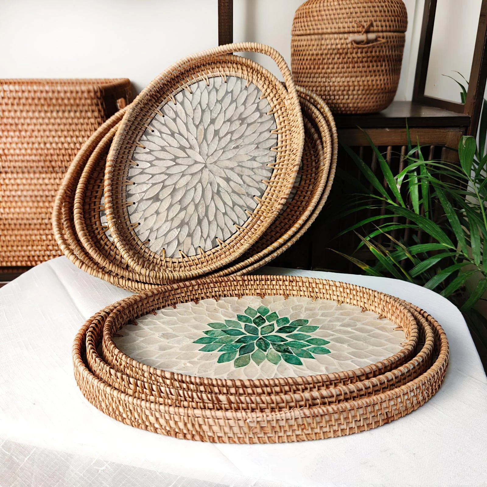 Laurie Rattan Tray - Glova