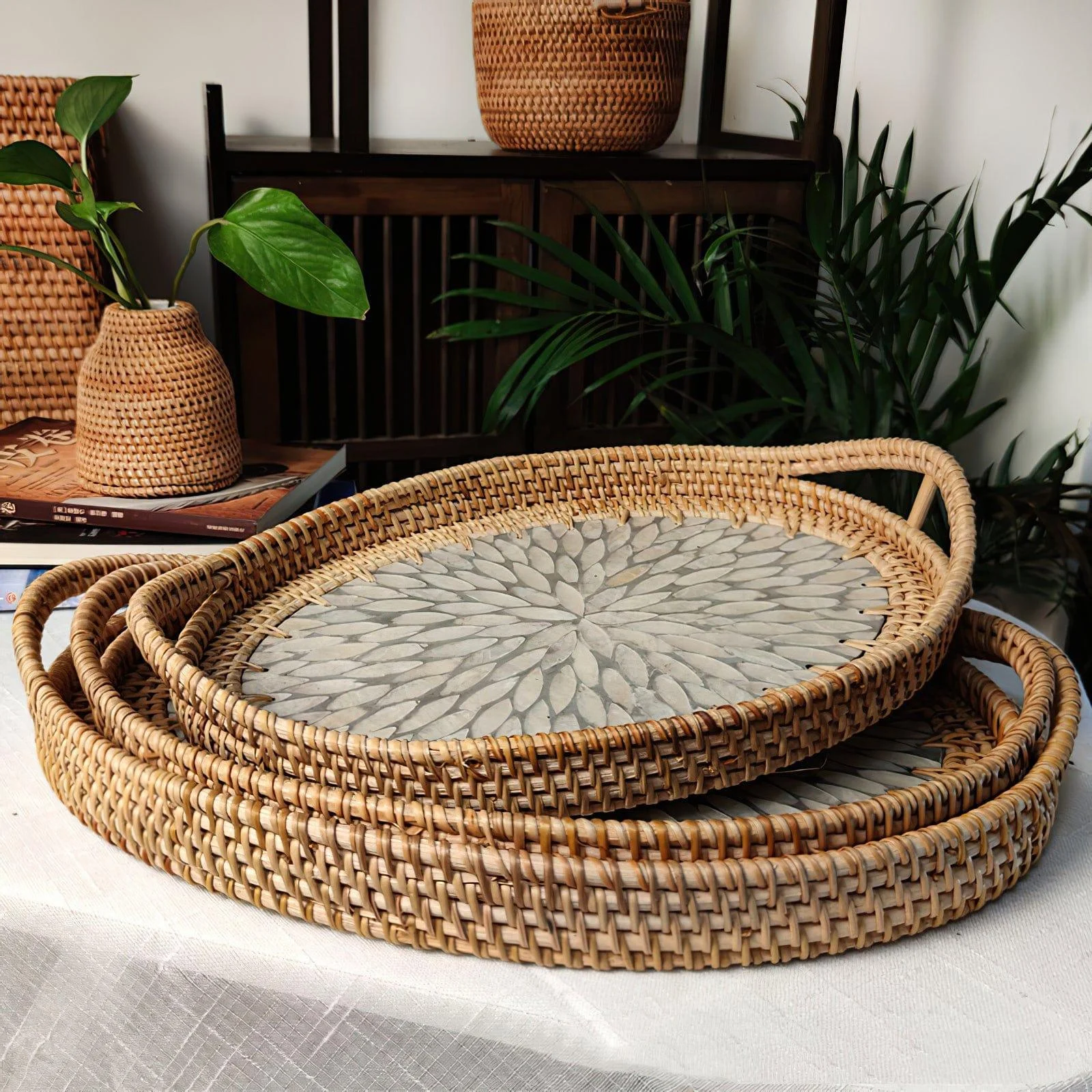 Laurie Rattan Tray - Glova