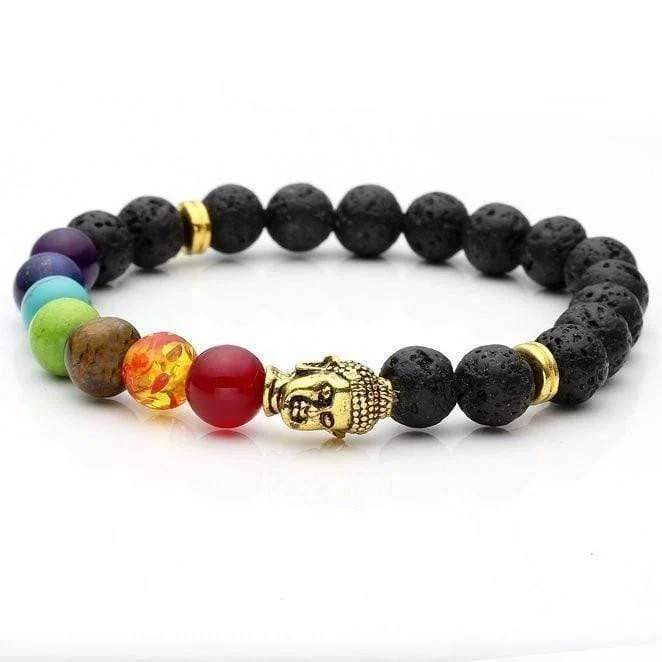 Lavastone Buddha Chakra Bracelet - Glova