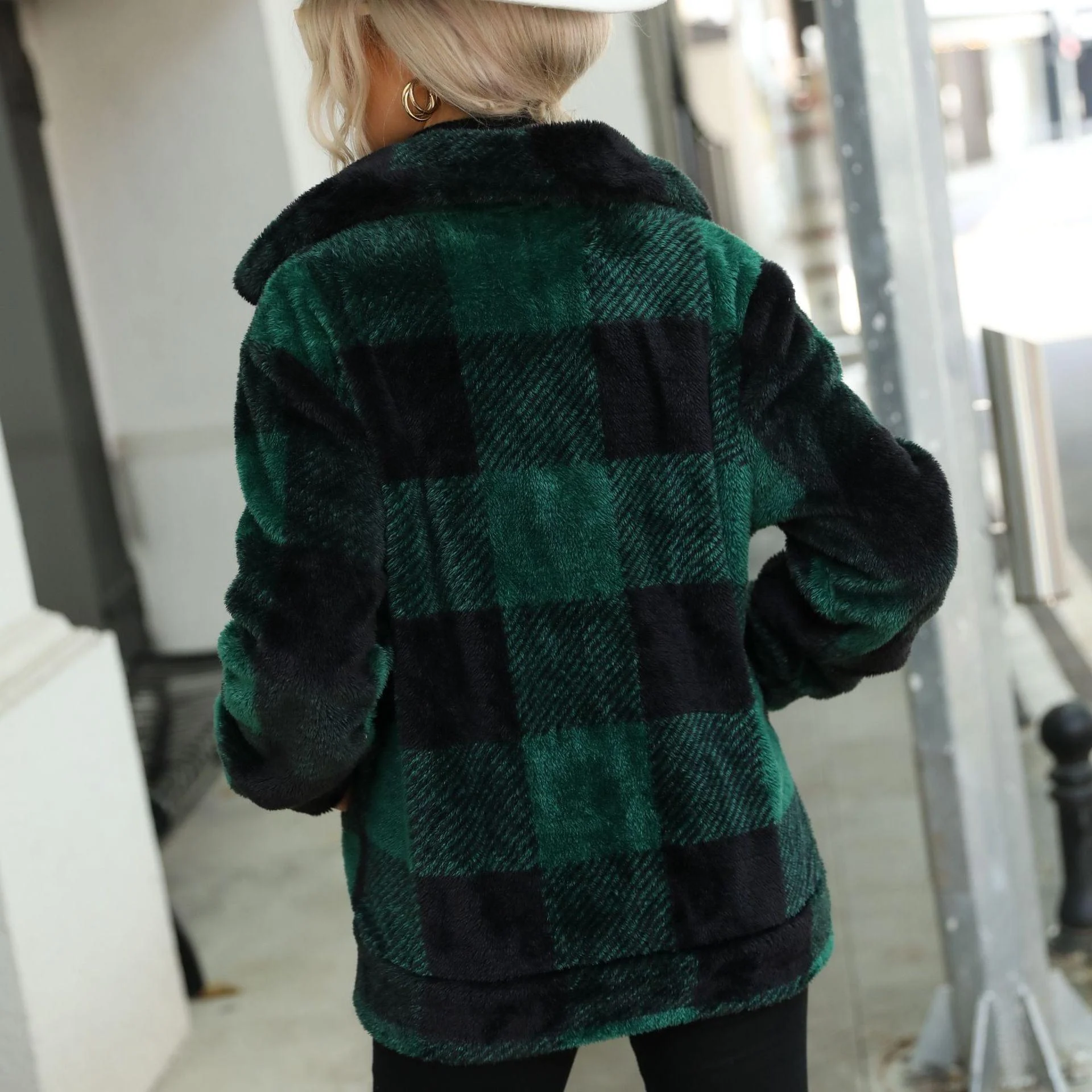 Léa Plaid Fleece Coat - Glova