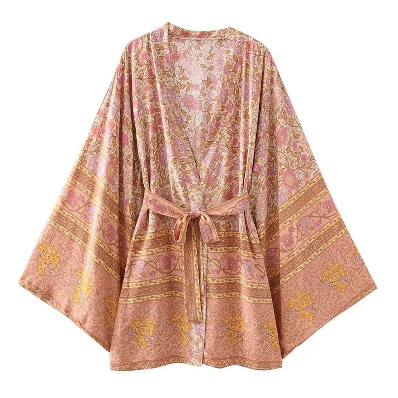 Leah Kimono in Light Pink - Glova