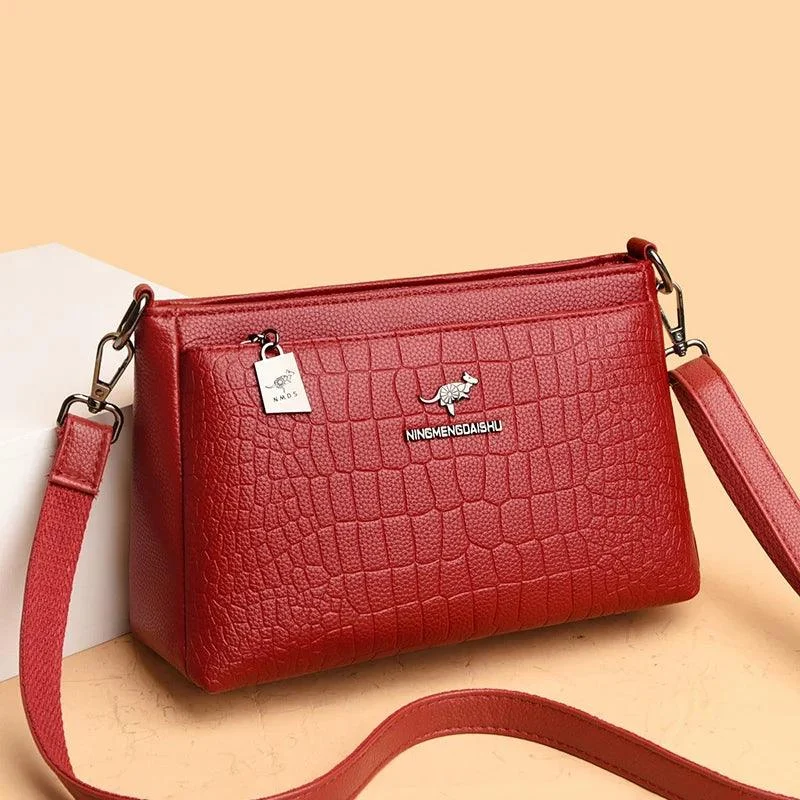 Leather Animal Pattern Women Crossbody Messenger Bags - Glova