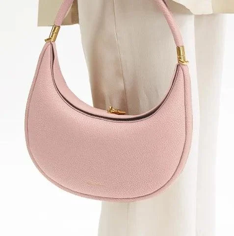 Leather Portable Solid Color Underarm Handbag - Glova