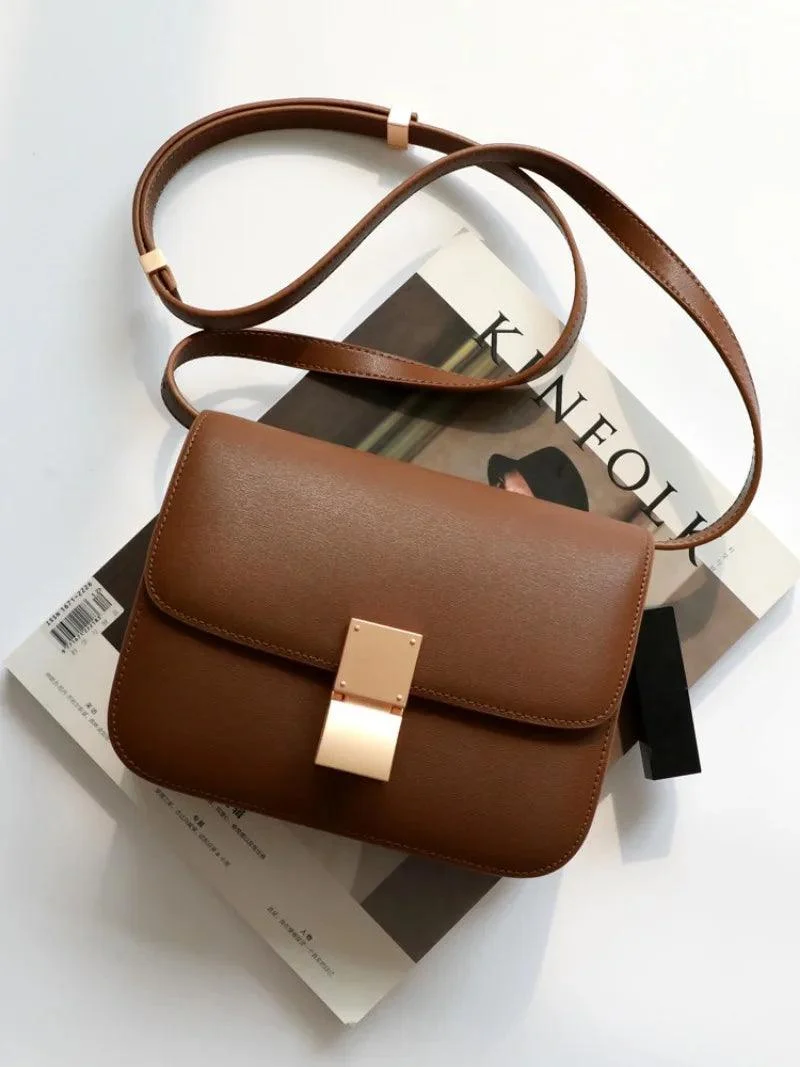 Leather Small Flap Crossbody Bags for Women - Glova