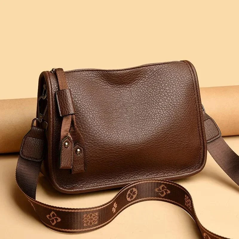 Leather Soft Crossbody Female Messenger Bag - Glova