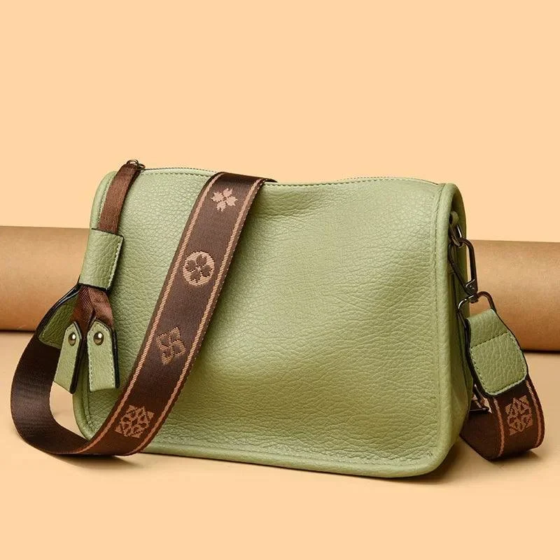 Leather Soft Crossbody Female Messenger Bag - Glova