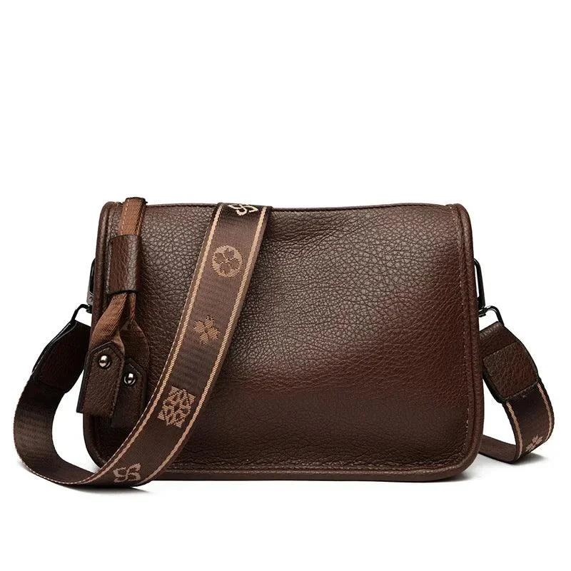 Leather Soft Crossbody Female Messenger Bag - Glova