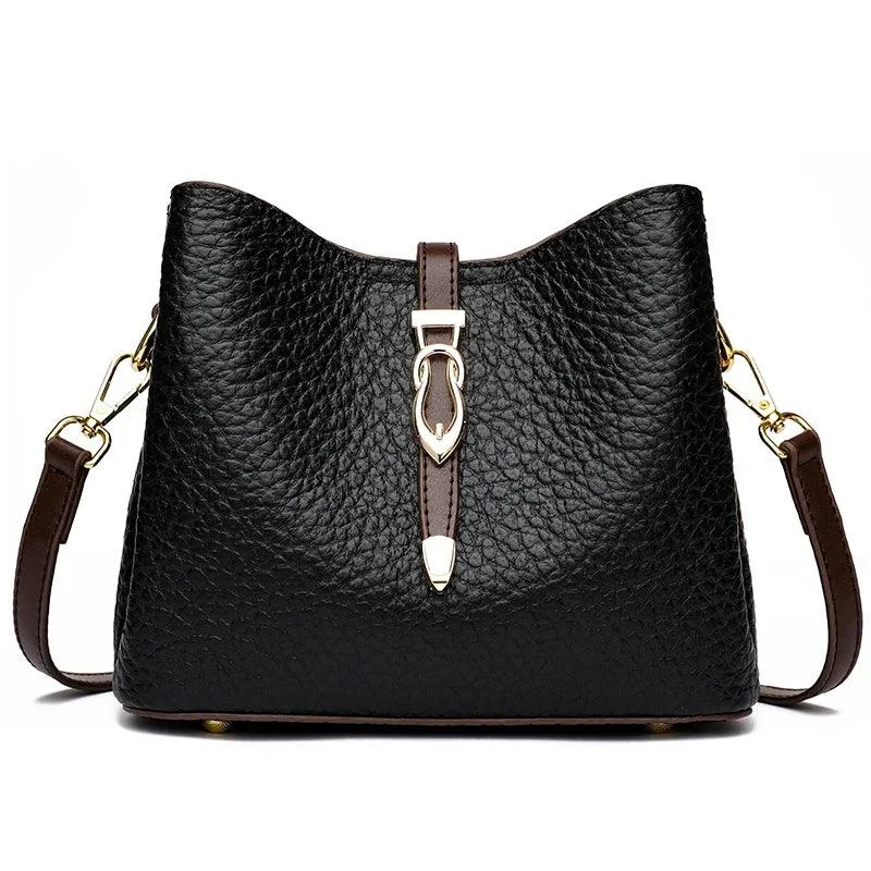 Leather Women's Bucket Crossbody Shoulder Bag - Glova