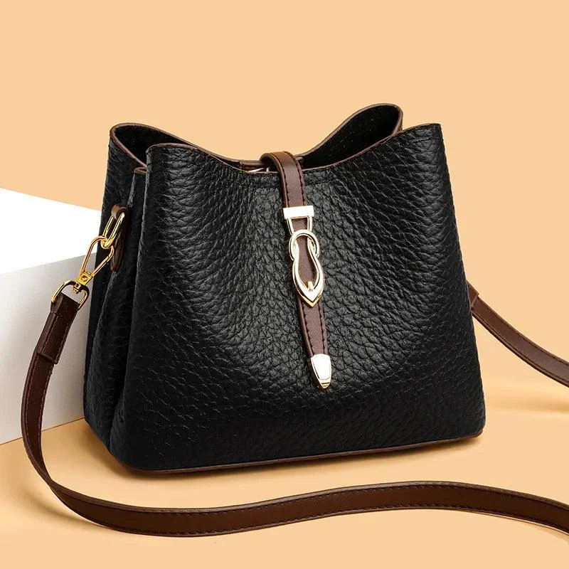 Leather Women's Bucket Crossbody Shoulder Bag - Glova