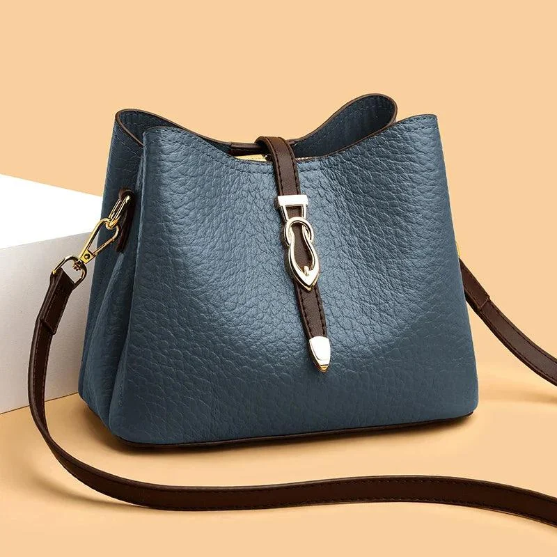 Leather Women's Bucket Crossbody Shoulder Bag - Glova